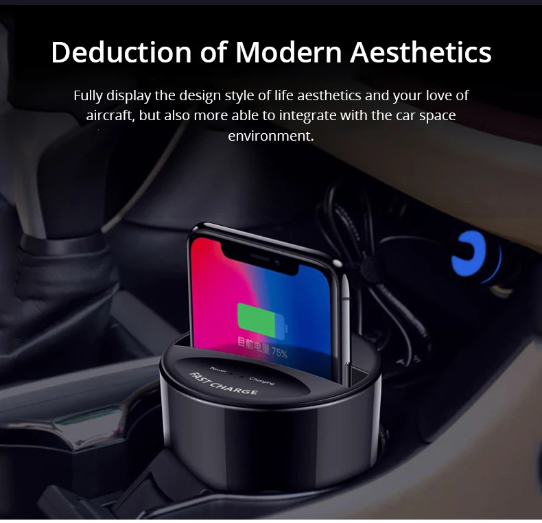 Qi Fast Wireless Car Charger Cup (4)