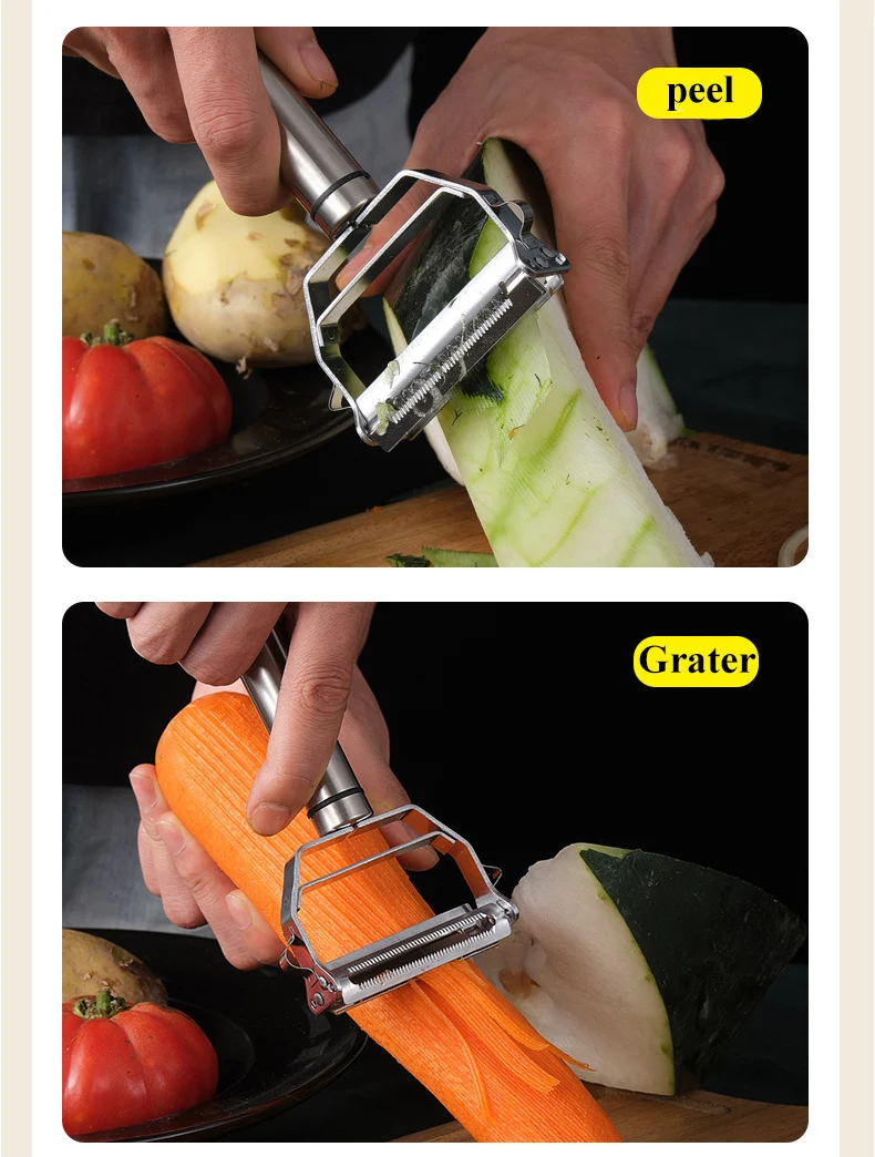 Stainless Steel Multi-function Vegetable Peeler Cum Grater |Kitchen Accessories