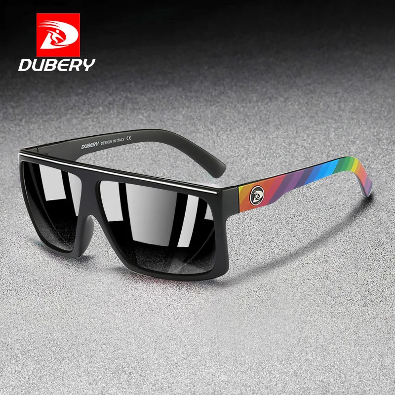 Солнцезащитные очки DUBERY мужские поляризационные зеркальные темные UV400 для