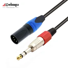 6,35 мм 1/4 дюйма TRS Мужской к XLR Мужской аудио стерео микрофонный кабель 6,5 мм стерео 1/4 дюймов штекер к XLR Мужской сбалансированный динамик микрофонный кабель