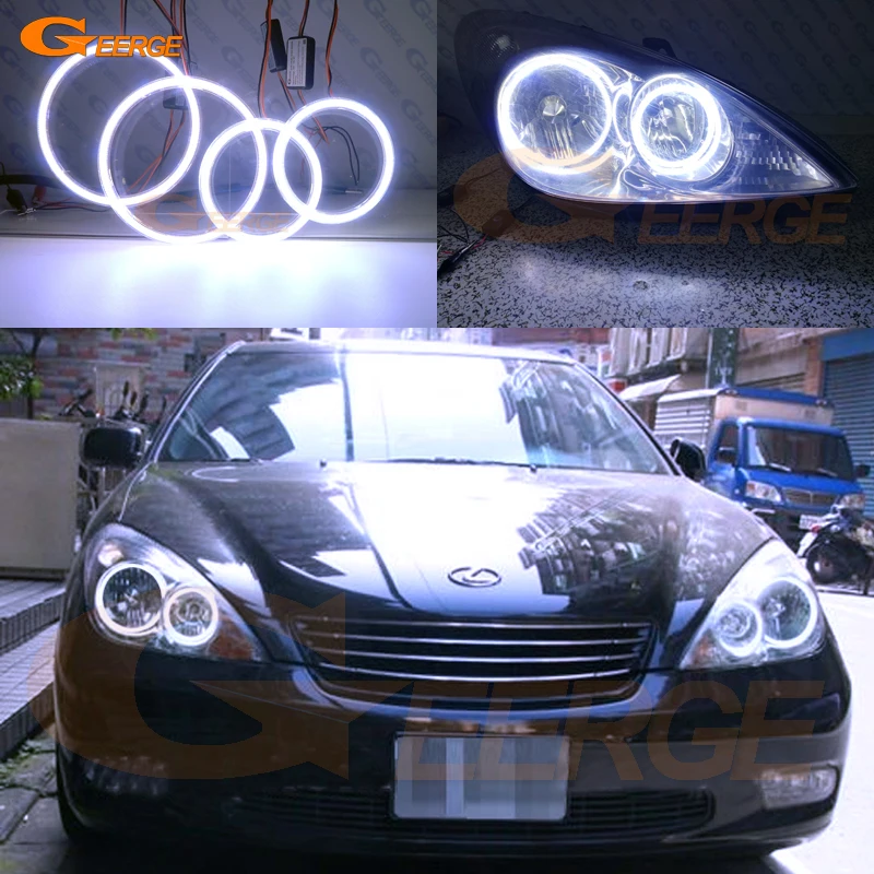 Для Lexus ES300 2002 2003 2004 отличные ультраяркие COB светодиодные кольца с ангельскими