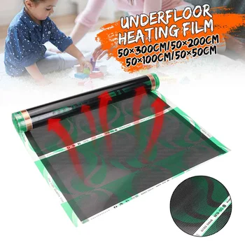 

50-300cm Underfloor Infrared Heater Electric Floor Heating Film Floor Warmer Warm Mat Laminate / Solid Flooring Heating System