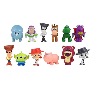 

12pcs/set Toy Story Figure Toys Buzz Lightyear Woody Jessie Forky Slinky Dog Lotso Bullseye Horse Collectible Model Mini Dolls