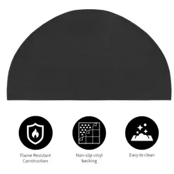 Fire Pit Mat Fireproof Blanket Christmas Half Hearth Fireplace Area Rug Polyester Trim Non Slip Mat Fireproof Cloth BBQ Tool