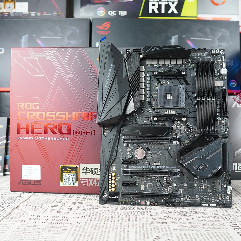 NEW For ASUS ROG CROSSHAIR VII HERO Motherboard Socket AM4 AMD X470 X470M Original Desktop Mainboard | Компьютеры и офис