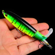 1 шт. Whopper Plopper рыболовная приманка 15 г/11 см 36 г/14,5 см Topwater Поппер приманка вращающийся хвост Искусственные воблеры рыболовные снасти