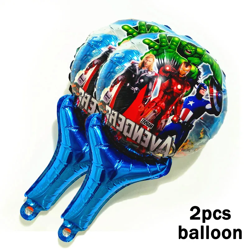 10 шт., пригласительные открытки в виде Мстителей, Мультяшные принадлежности для тематической вечеринки, для детской вечеринки, для дня рождения, украшения, фестиваль супергероев - Цвет: 2pc Balloon