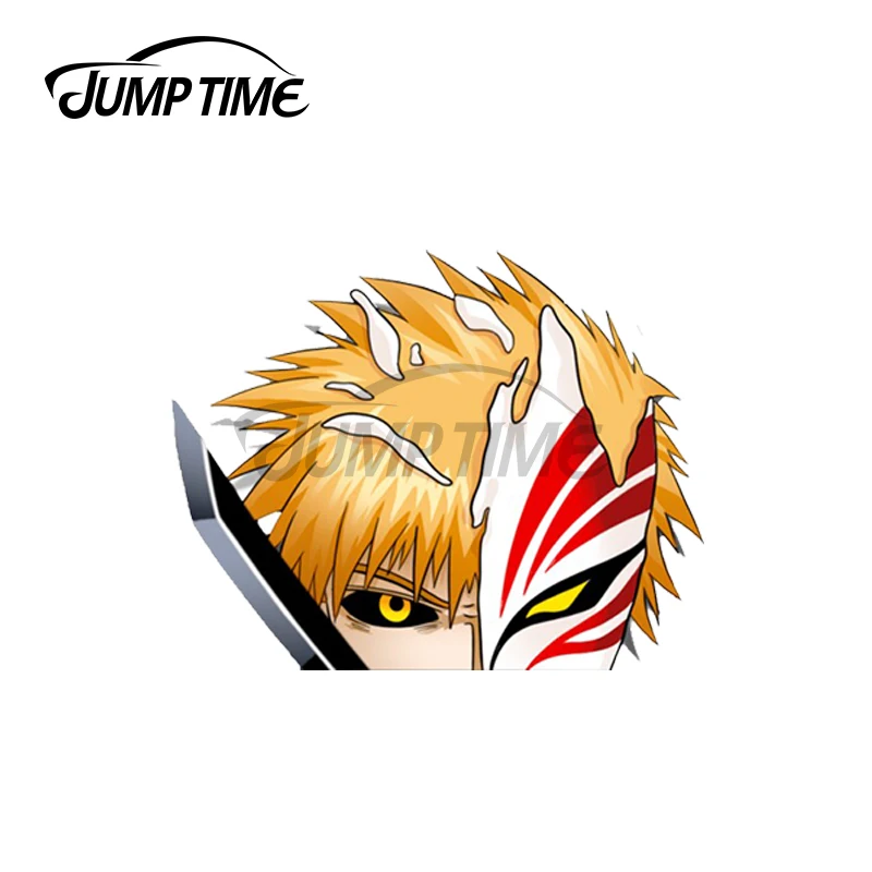 Jump Time 13 x 5.9cm For Anime Peeker Funny Car Stickers Car
