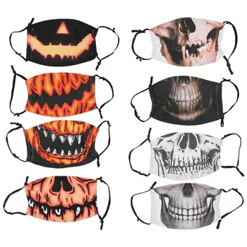 

8pcs Masks Breathable Dust Proof Spoof Adjustable Face Masks Mouth Covers Face Protector for Adult Men Women Halloween