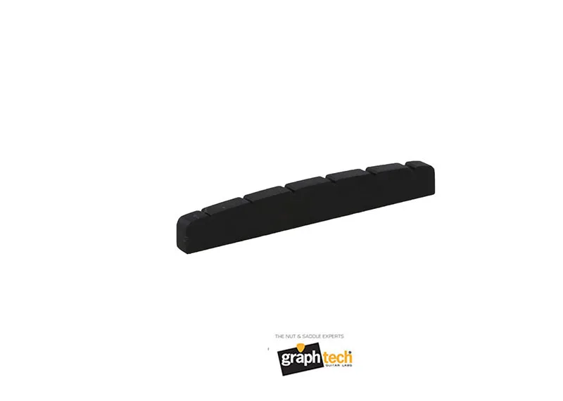 TUSQ Nut PT-5042-00 XL 42 мм Graphic Tech гитарная гайка предварительно щелевая плоская Нижняя для FD электрогитара Strat Black(без слов
