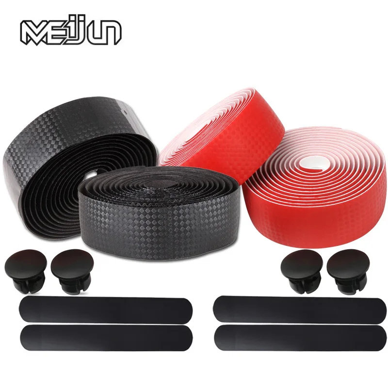 BIKING Bike Handlebar Tape EVA Road Bicycle Handlebar Tape Anti-slip Shock Absorption Cycling Wrap End Plug Accessories