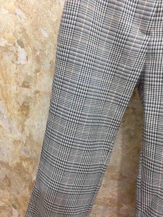Early autumn new women's Lapel double-breasted button symmetrically buttoned Plaid suit jacket+ trousers suit 918