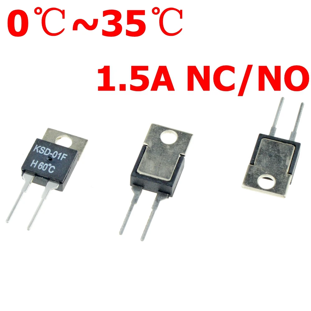 5stk ksd-01f termostato regulador de temperatura 70 ℃ NC normal cerrado