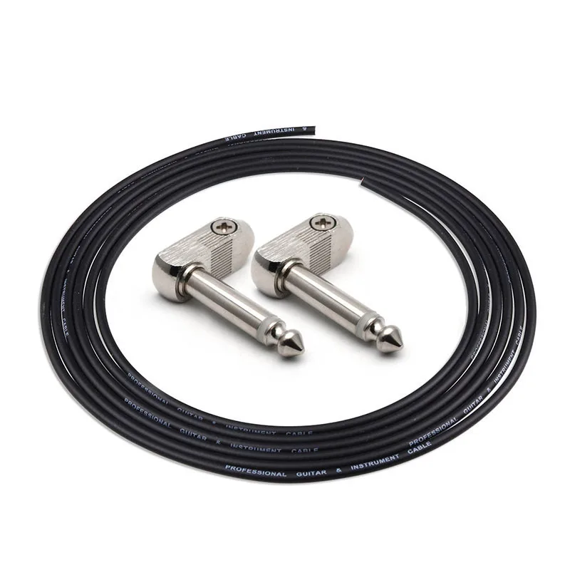 DIY 1 компл. Solderless 6,35 моно штекер гитарный кабель педаль эффектов кабель с 1 м ПВХ кабель