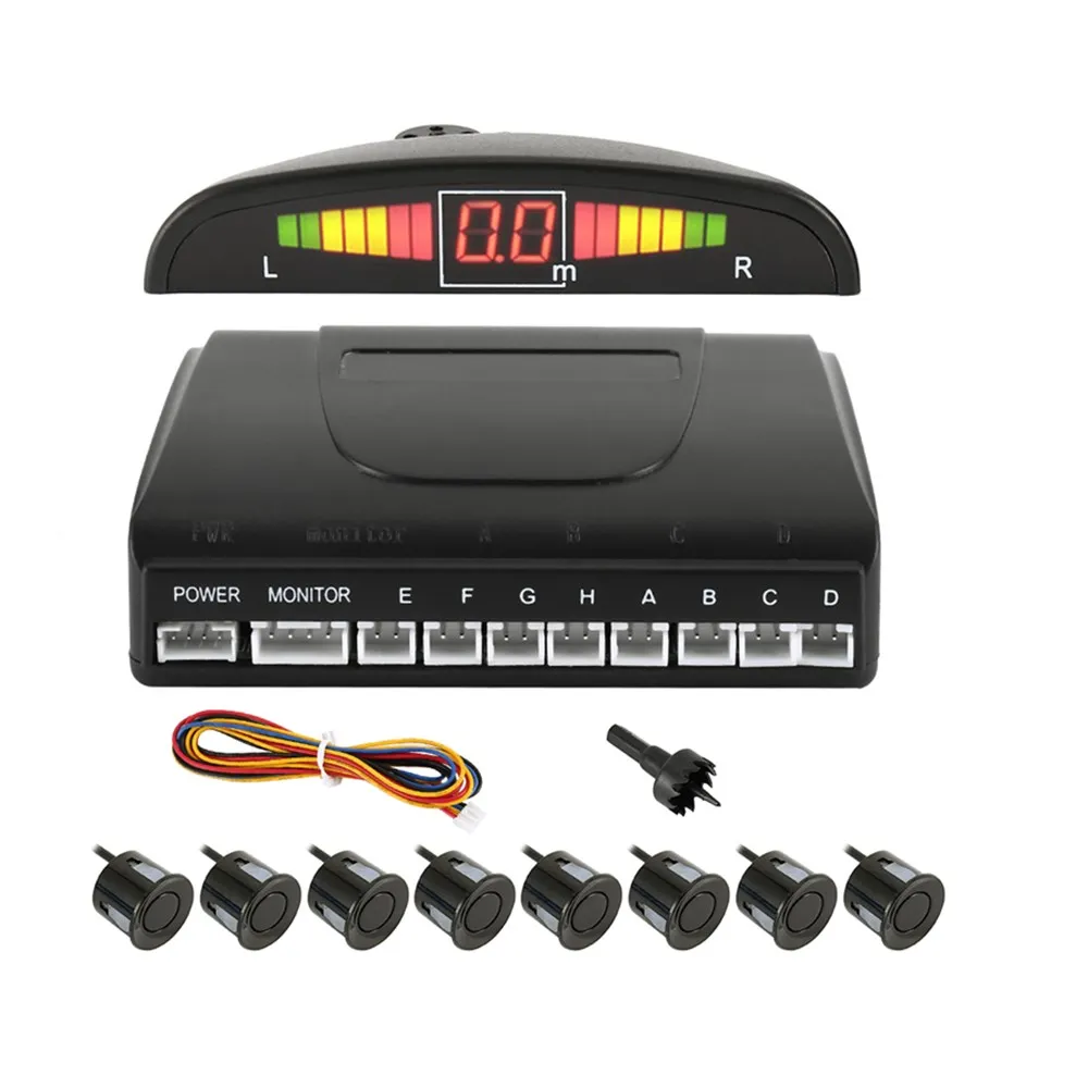 Парковочный датчик с 8 датчиками автомобильная светодиодсветодиодный лампа