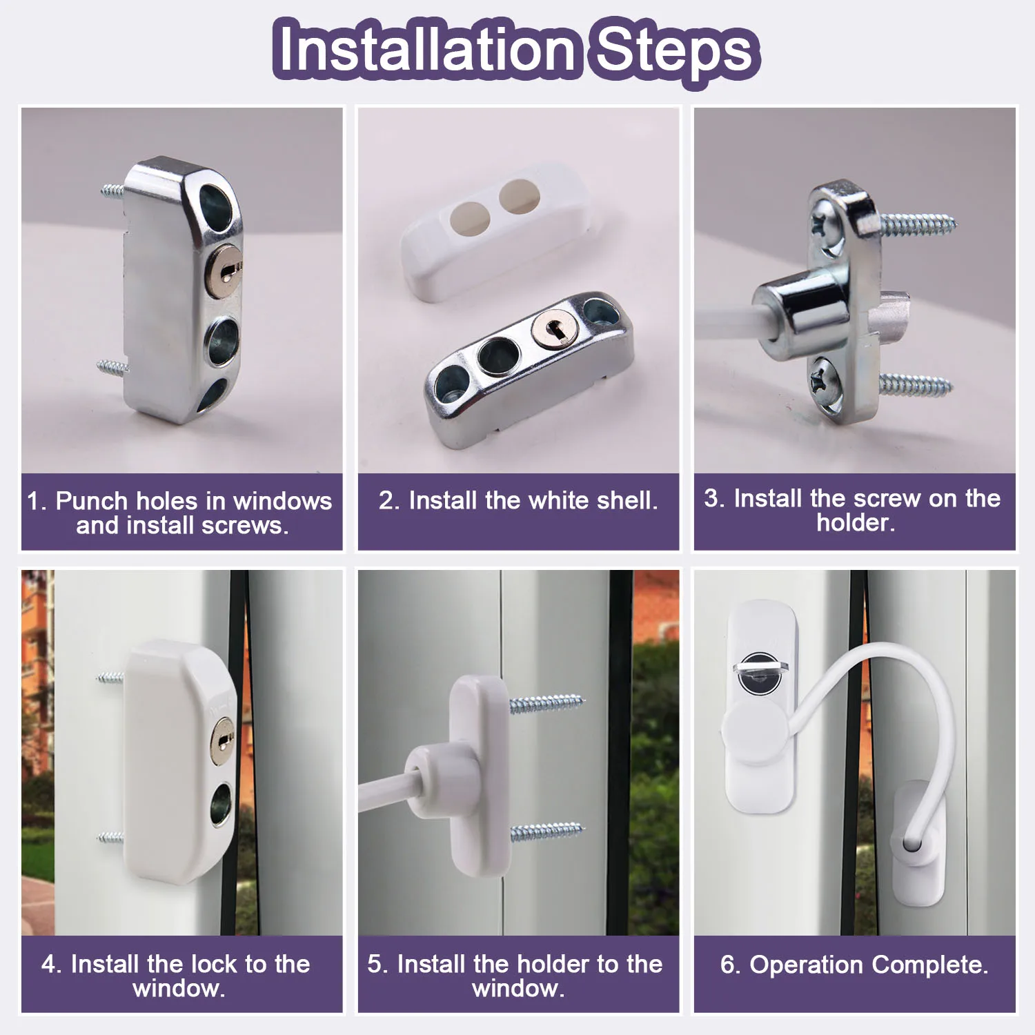 4PCS Kids Window Door Restrictor Security Safety Lock with Cable for Home Kitchen Living Room Bedroom Kindergarten School 4PCS Kids Window Door Restrictor Security Safety Lock with Cable for Home Kitchen Living Room Bedroom Kindergarten School