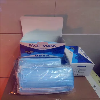 

3 layers mascarillas maski Face Mask Disposable Cotton Mouth Face Masks Non-Woven Meltblown Cloth Filter Mask individual package