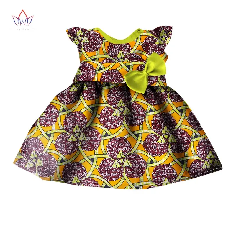 BRW/Одежда для маленьких девочек; Брендовое летнее платье; стильные вечерние платья без рукавов с принтом Дашики в африканском стиле для девочек; винтажная одежда; WYT42 - Цвет: 1