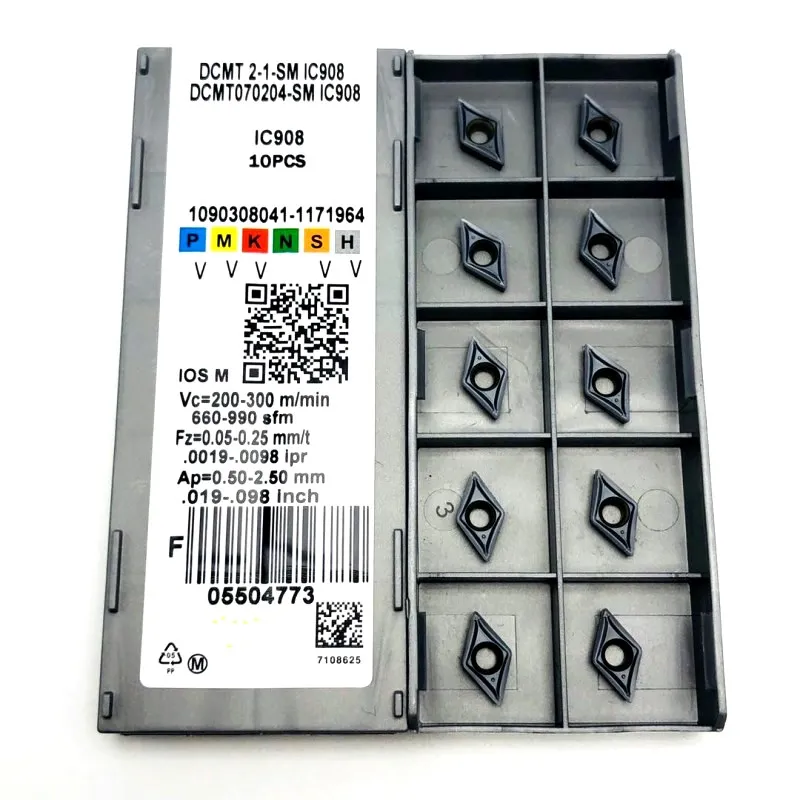 10 шт. DCMT070204 SM IC907 стандартная вставка токарный инструмент CNC токарные детали
