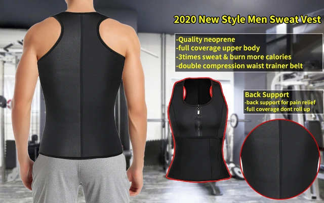 Shapewear Uomo Sudorazione Canotta Dimagrante Uomo Per Sauna E Sport - Gilet Termico Per Allenamento E Perdita Peso Abbigliamento Sauna Fitness - Foto 12