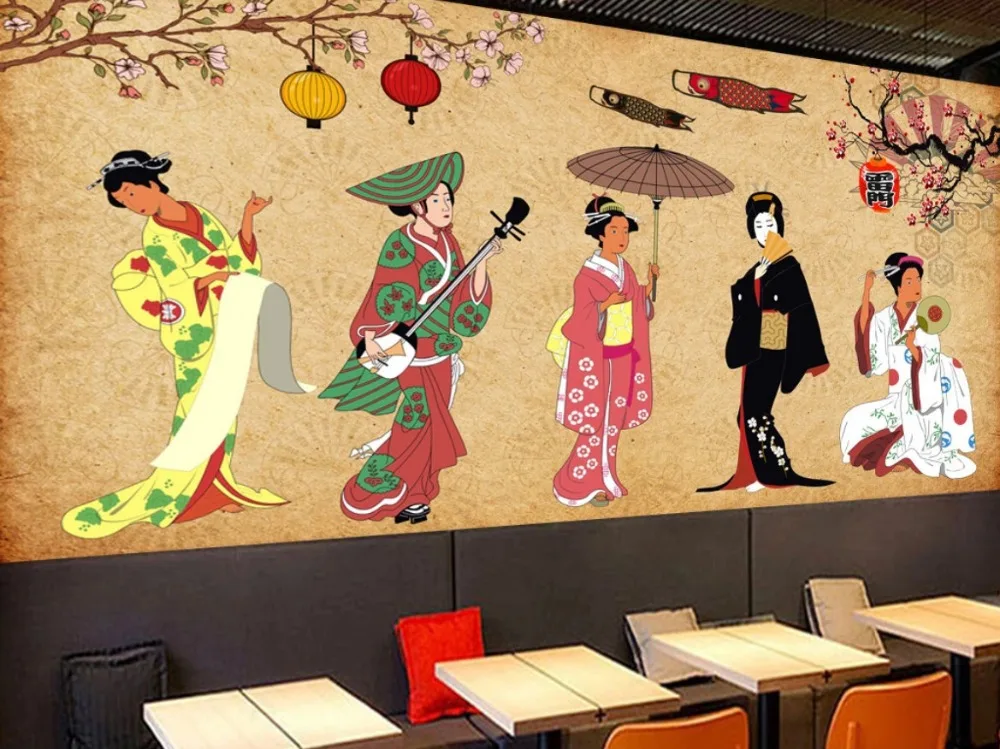 parede japonês restaurante clássico ferramentas fundo papéis decoração da sua casa