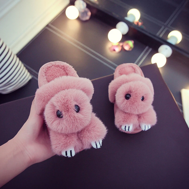 Girls Slipper Shoes Sneaker House Unicorn Kids Sandals Furry Baby Indoor Winter for Toddler