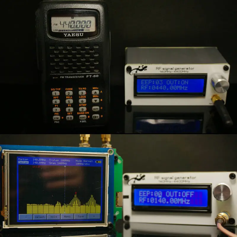 DYKB 140 МГц-4400 МГц генератор радиочастотного сигнала источник сигнала цифровой ЖК-дисплей+ батарея+ антенна Выходная мощность:-4 дБм,-2 дБм,+ 2 дБм,+ 5 дБм