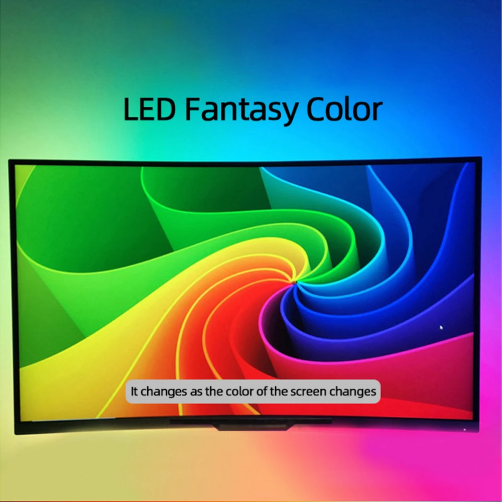 

5V Box Control Ambibox Ambient Light For DIY TV USB RGB LED Strip Tape Dream Color Computer Monitor PC Screen Backlight New