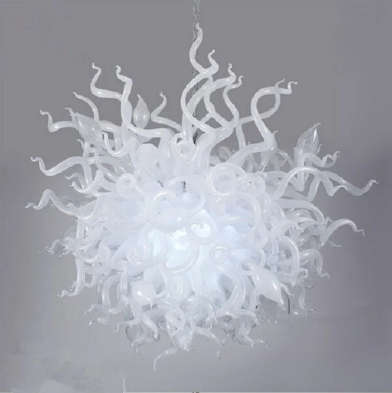 

Energy Saving Murano Art Glass Chain Chandelier Blown Art Glass Chandelier for High Ceiling