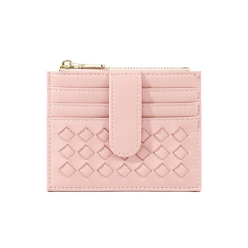 

Fashion Woven Small Card Holder Multi-Function Coin Wallet Thin Multi-Card Coin Purse