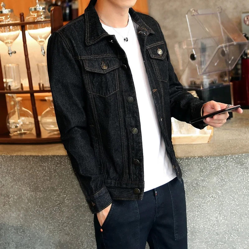 Men Jeans Jackets Light Blue Denim 