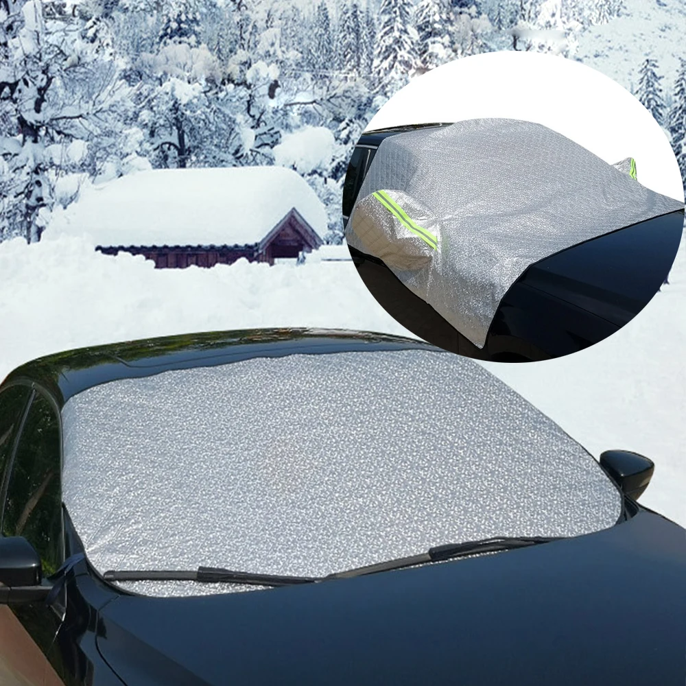

Car Windshield Snow Cover & Sun Shade Thick Aluminum Foil Durable Frost Snow Protection For Car Care Universal Window Protector