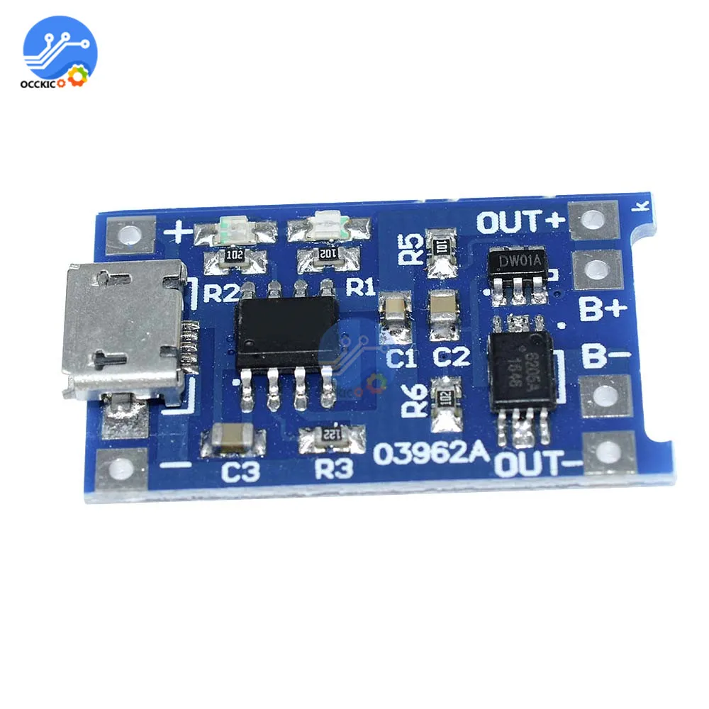 Micro USB 5V 1A 18650 модуль зарядного устройства литиевой батареи зарядная плата с