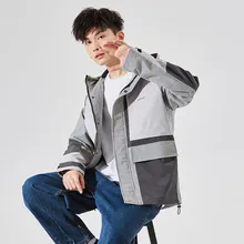 Autumn New Style Fashion Versatile, Wearing Foreign Style, Minority Splicing, Loose, Casual and Fashionable Hooded Men's Jacket