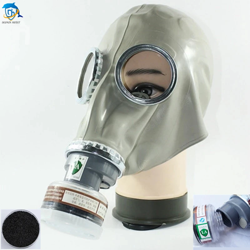 Masque à gaz chimique 2 en 1, style classique, matériau en caoutchouc,  protection complète du visage, industriel, peinture en aérosol - AliExpress