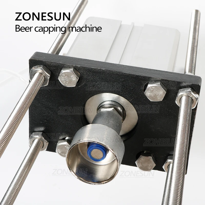 ZONESUN Pneumatic Beer Capping Machine Semi-automatic Cap Sealing Machine Manual Bottle Capper Commercial Bar Brewery 2