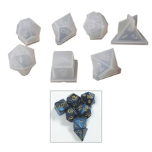 

7 Shapes Dice Fillet Square Triangle Dice Mold Dice Digital Game Silicone Mould