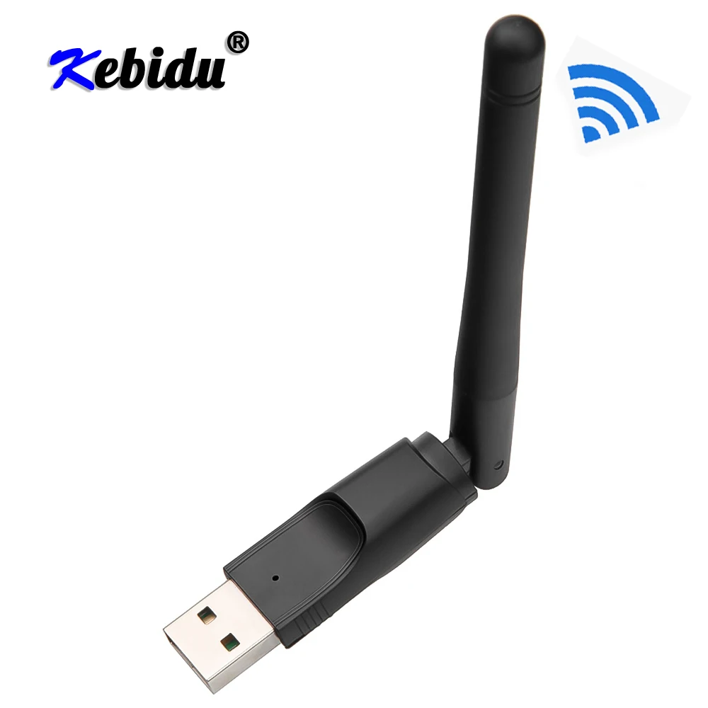 

Kebidu WiFi Wireless Network Card USB 2.0 150M 802.11 b/g/n LAN Adapter with rotatable Antenna for Laptop PC Mini Wi-fi Dongle