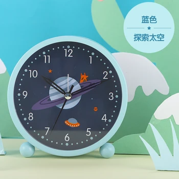 

Small Alarm Clock Cartoon Male Students Dedicated Clock Sound Super Quiet Luminous Bedroom Alarm Bedside Clock