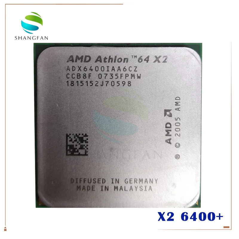 Двухъядерный процессор AMD Athlon X2 6400 + 3 2 ГГц adx6400ia6cz разъем процессора AM2 940pin|processor