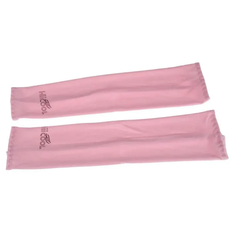 1 пара охлаждающих рукавов Крышка УФ Защита от Солнца Гольф велосипед Спорт на открытом воздухе практичные солнцезащитные аксессуары - Цвет: Розовый