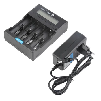 

HB-4H-LCD-B LCD Screen Display 4 Slot Battery Charger For AA AAA 18650 16340 Intelligent Rechargeable Battery Charger