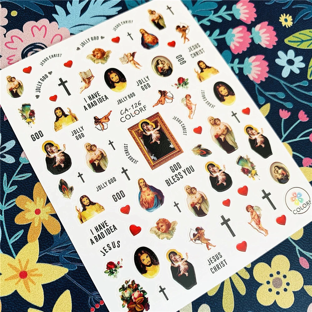 CA-126-208 maria jesus sereis 3d nail art sticker nail decal stamping export japan designs rhinestones decorations nail stickers nail art tools nail art decoration nail decals