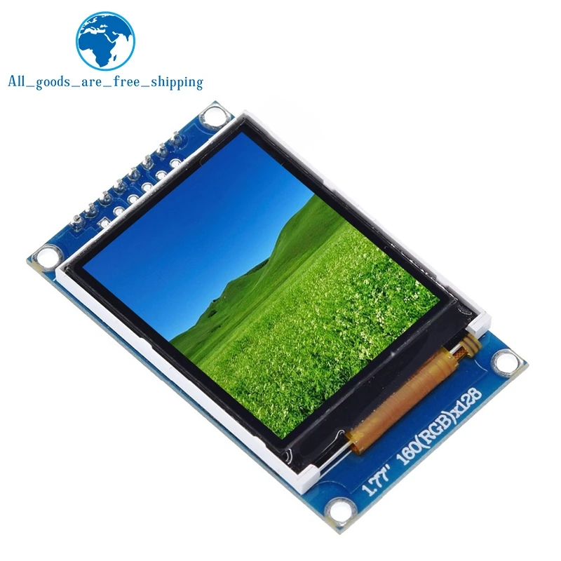 Tzt 1 77 Inch Tft Lcd Screen 128 160 1 77 Tftspi Tft Color Screen Module Serial Port Module Module Lcd Module Screen Aliexpress