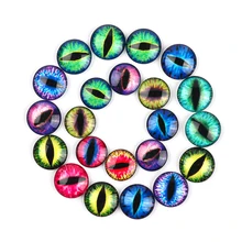 

20/10pcs Dragon Eye Patterns Printing 10-35mm Round Blank Flatback Glass Cabochon For DIY Jewelry Making Bracelet Accessories