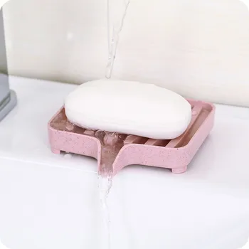 

Soap Dish Storage Holder Rack Soapbox Plate Tray Drain Bathroom Tray Accessories Box Shelf Wall X9X0593