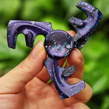 F буквенные формы звездное небо иллюстрация Спиннер из титанового сплава ручной Спиннер для повседневного использования взрослые, страдающие СДВГ Антистресс игрушка мужской подарок