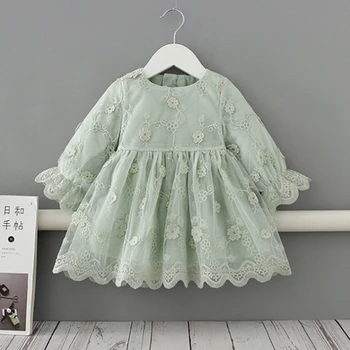 

Baby Girls Birthday Dress Lace Floral Lace Winter Casual Outfits for Toddler Outfits Baby Winter Dress Newborn Clothes Vestido