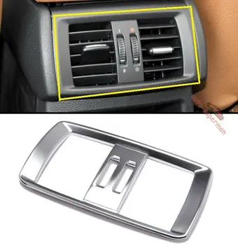 

Matt Chrome Armrest box Rear AC AIR Vent Trim cover for BMW X3 F25 2011-2016 X4 F26