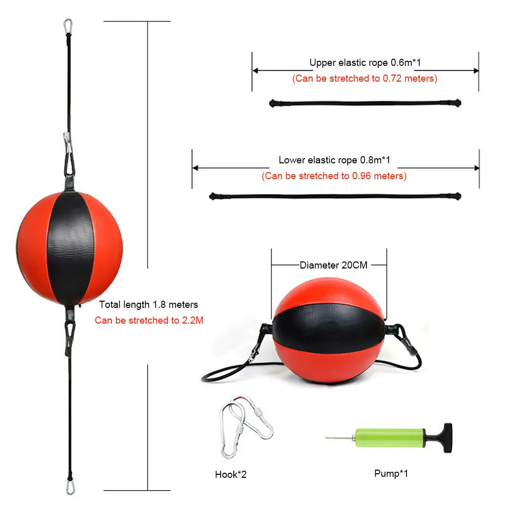 PU Leather Punching Ball, Boxing Reflex Speed Balls, Muay Thai Punch, Fitness Sports Equipment, Training, Adults, Home